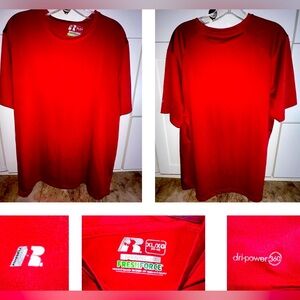Russell Dri Power 360 Training Fit Crimson Red T- Shirt Mens Size XL